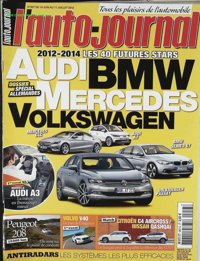 Les 40 futurs stars - L'auto journal - n° 857 - 2012 - revue magazine - voiture