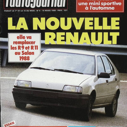 The new Renault - L'auto journal - n° 5 - 1988 - magazine review - car