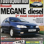 Renault Mégane diesel - L'auto journal - n° 423 - 1995 - magazine review - car