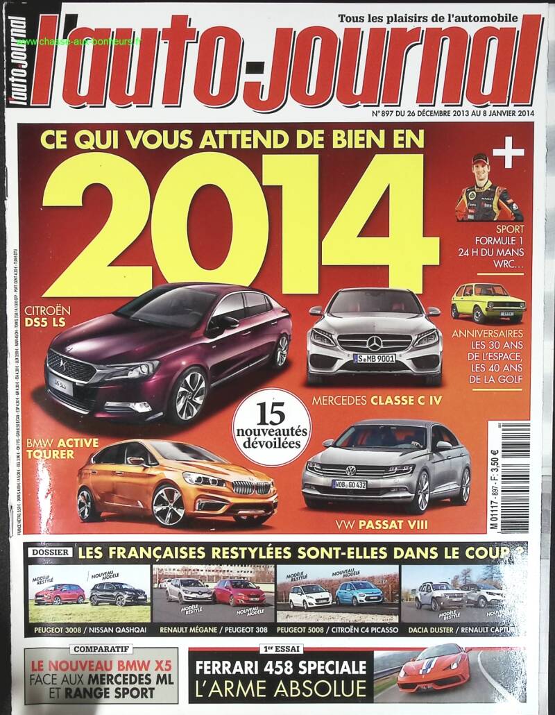 Citroën Mercedes BMW - L'auto journal - n° 897 - 2014 - revue magazine - voiture