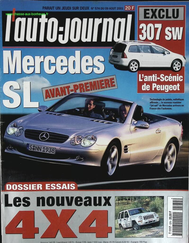 Mercedes SL - L'auto journal - n° 574 - 2001 - revue magazine - voiture