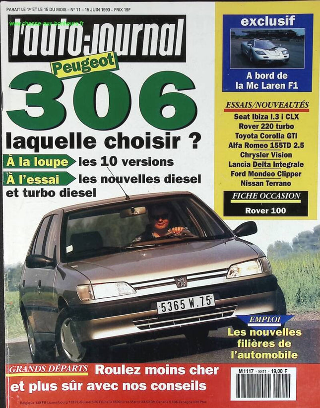 Peugeot 306: Which one to choose? - L'auto journal - No. 11 - 1993 - magazine review - car
