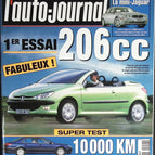 1. Test 206 CC - L'auto journal - Nr. 554 - 2000 - Zeitschriftentest - Auto