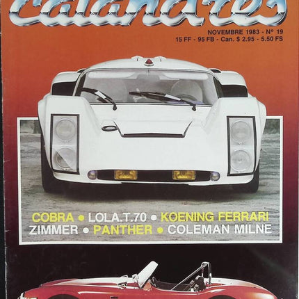 Calandres - n° 19 - 1983 - revue magazine - voiture