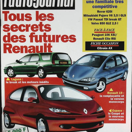 Alle Geheimnisse des zukünftigen Renault - L'auto journal - Nr. 7 - 1994 - Zeitschriftenrezension - Auto