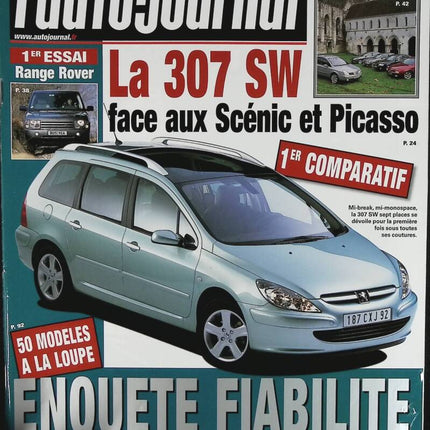 Peugeot 307 SW - L'auto journal - n° 587 - 2002 - revue magazine - voiture
