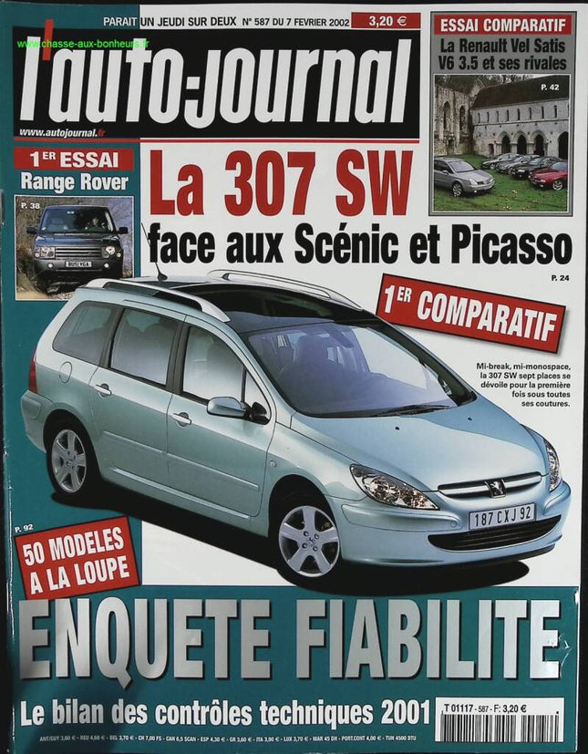 Peugeot 307 SW - L'auto journal - n° 587 - 2002 - Zeitschriftenbericht - Auto