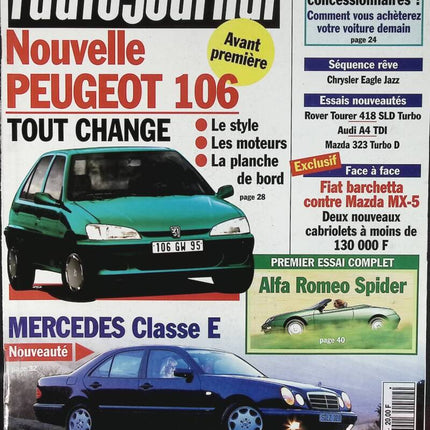 New Peugeot 106 - L'auto journal - n° 409 - 1995 - magazine review - car