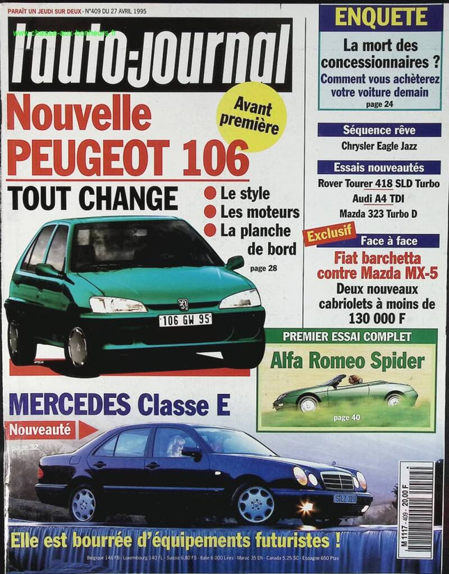 Der neue Peugeot 106 - L'auto journal - Nr. 409 - 1995 - Zeitschriftenbericht - Auto