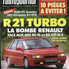 Renault 21 turbo - L'auto journal - n° 12 - 1987 - revue magazine - voiture