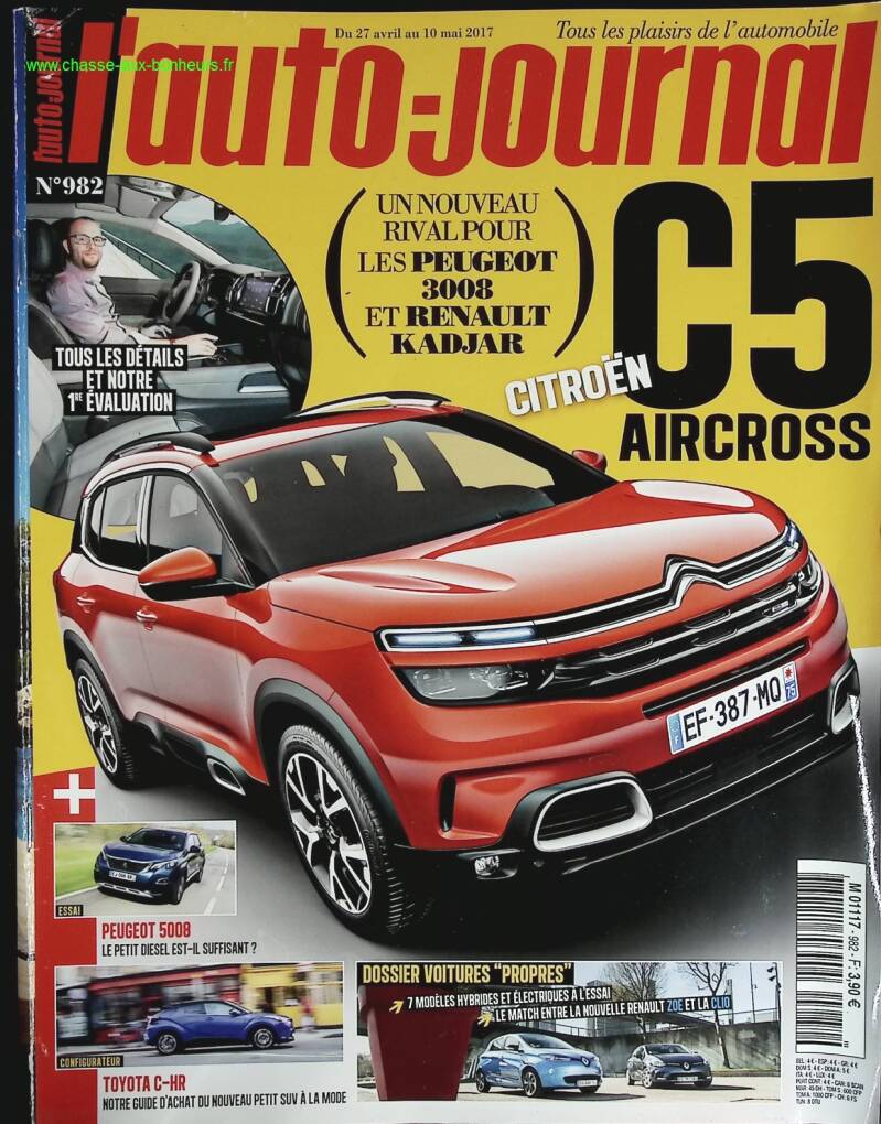 Citroën C5 Aircross - L'auto journal - n° 982 - 2017 - revue magazine - voiture