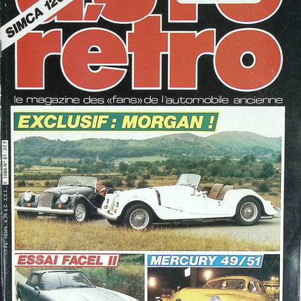 Morgan Facel II Mercury 49/51 - Auto moto rétro - n° 61 - 1985 - revue magazine - voiture