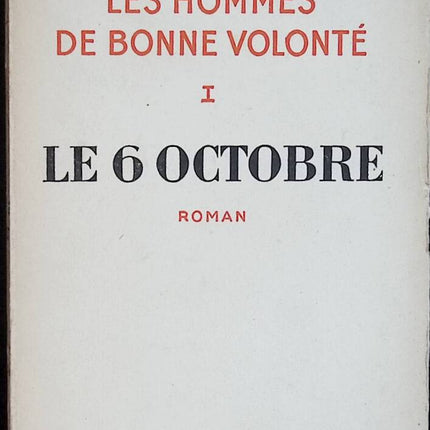 6. Oktober, Männer des guten Willens – Jules Romains – Buch