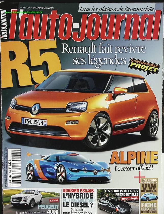 Renault fait revivre ses légendes - L'auto journal - n° 856 - 2012 - revue magazine - voiture
