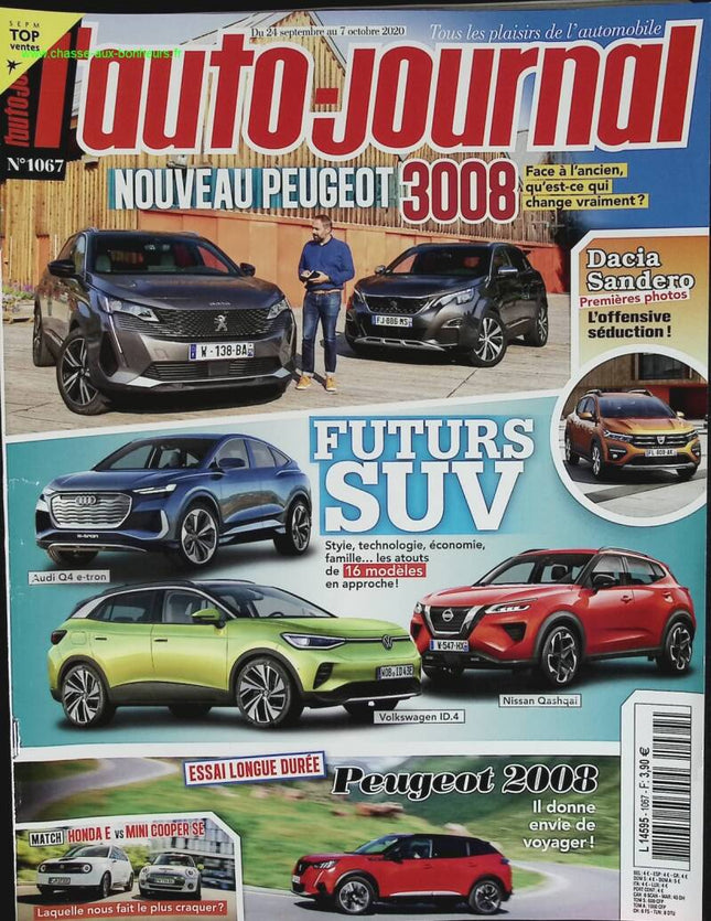 Peugeot 3008 Futurs SUV - L'auto journal - n° 1067 - 2020 - revue magazine - voiture