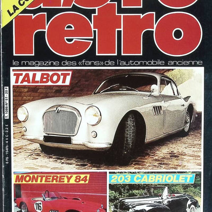 Talbot Monterey 84 203 Cabriolet - Auto moto rétro - n° 51 - 1984 - revue magazine - voiture