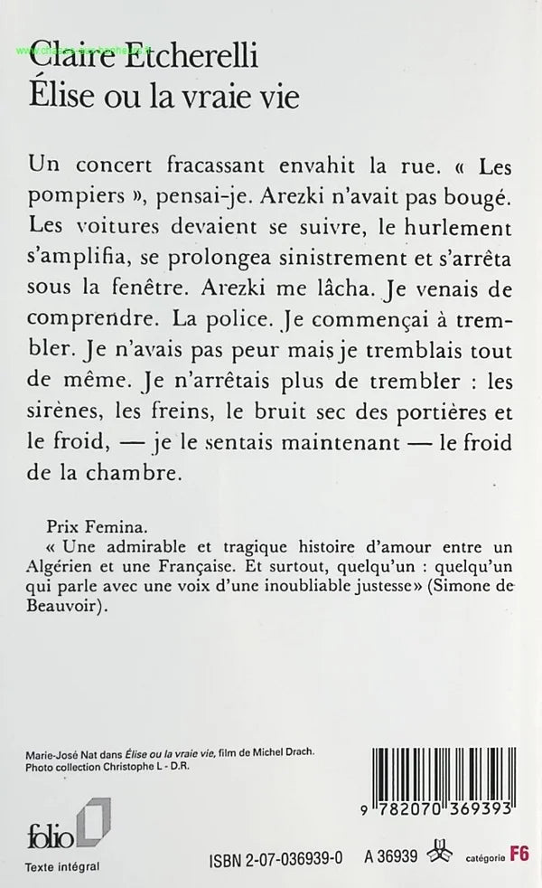 Elise or Real Life - Claire Etcherelli - Book
