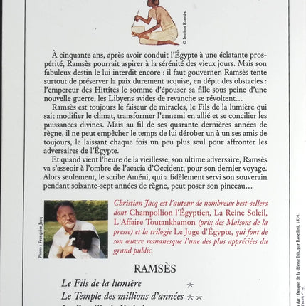 Sous l'acacia d'Occident tome 5  Ramsès - Christian Jacq - livre
