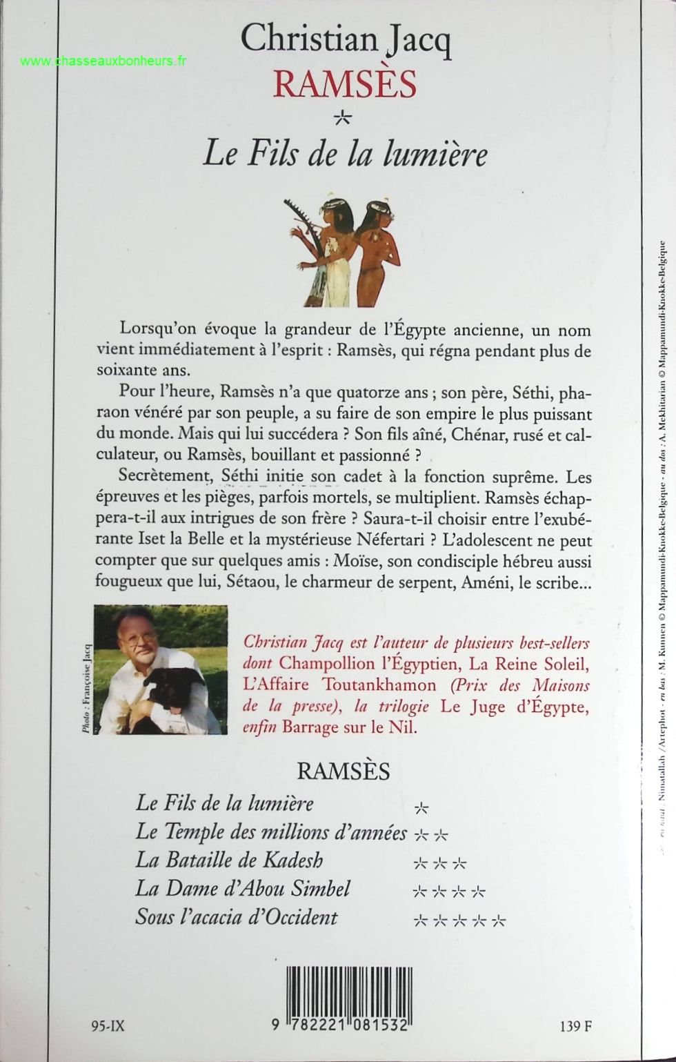 Le fils de la lumière tome 1 Ramsès - Christian Jacq - livre