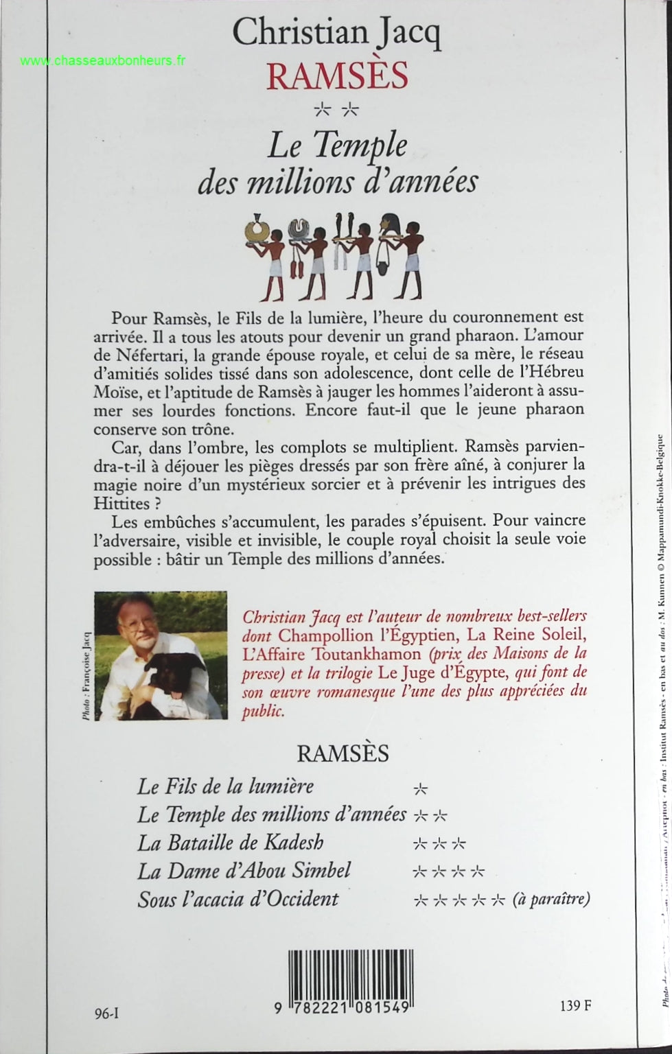 Le Temple des millions d'années tome 2 Ramsès - Christian Jacq - livre