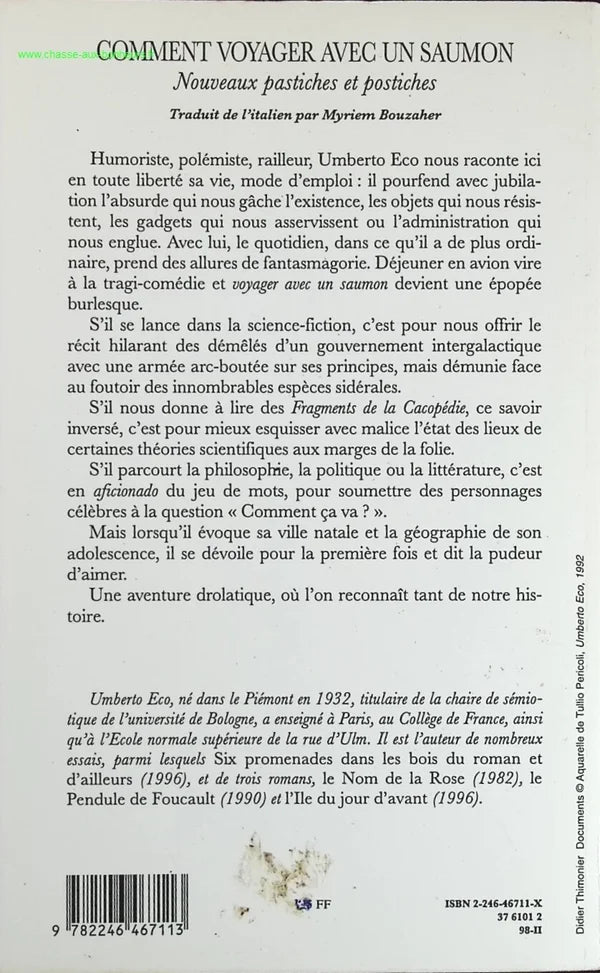 Comment voyager avec un saumon - Umberto Eco - livre