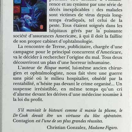 Contagion - Robin Cook - book