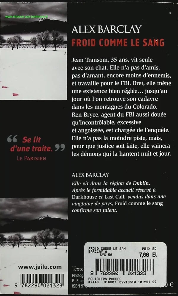 Cold as Blood - Alex Barclay - book