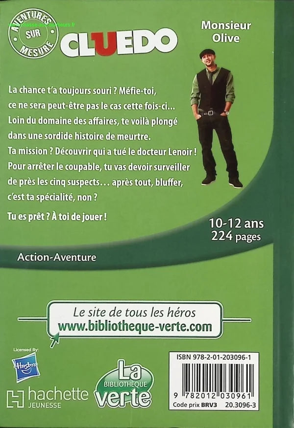 Cluedo Tailor-Made Adventures 03 - Mr. Olive - Green Library - Book