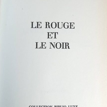 Le rouge et le noir - Stendhal - livre