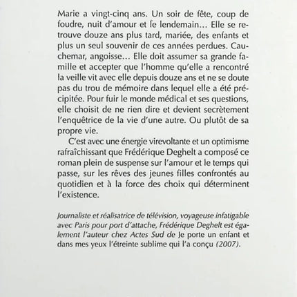 La vie d'une autre - Frédérique Deghelt - livre