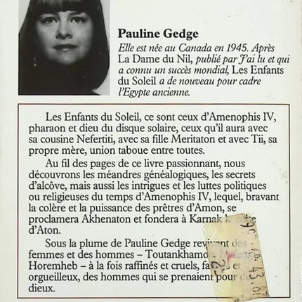 Les Enfants du soleil - Gedge Pauline - livre