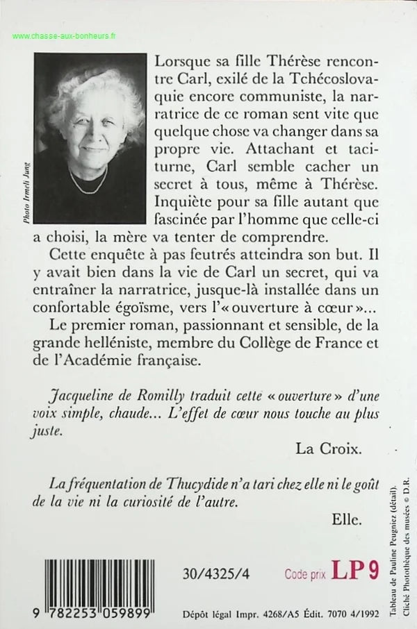 Opening the Heart - Jacqueline de Romilly - book