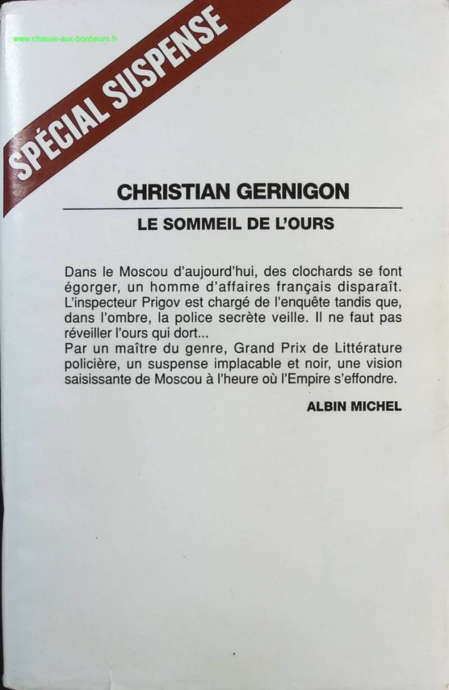 The Sleep of the Bear - Christian Gernigon - Book
