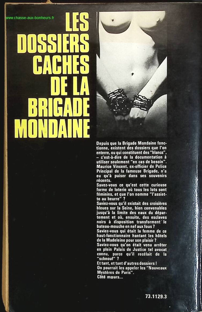 Les dossiers cachés de la brigade mondaine - Maurice Vincent - livre