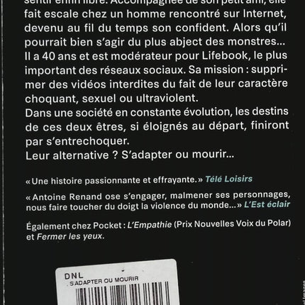 S'adapter ou mourir - Antoine Renand - livre