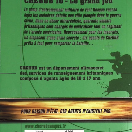 CHERUB Tome 10 Le Grand Jeu – Robert Muchamore | roman jeunesse espionnage, action, compétition et mission secrète - livre