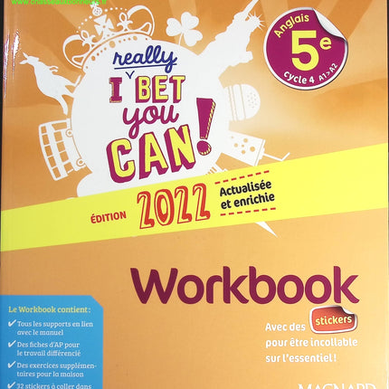 I Really Bet You Can! Anglais 5e (2022) - Workbook - Frédéric André - livre