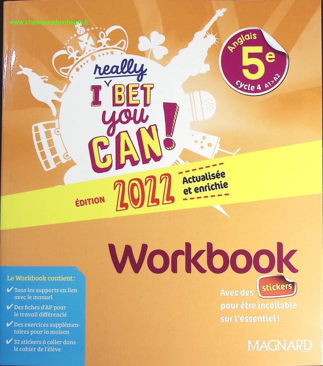 I Really Bet You Can! Anglais 5e (2022) - Workbook - Frédéric André - livre