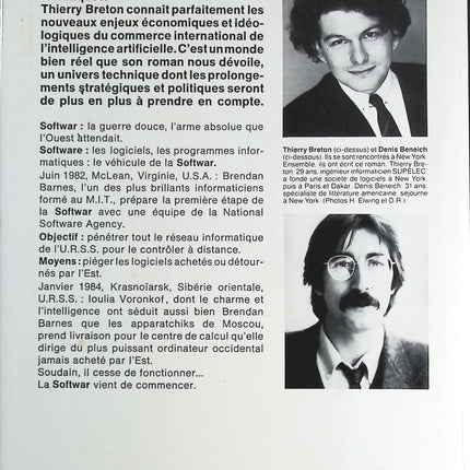Softwar - Thierry Breton Denis Beneich - livre