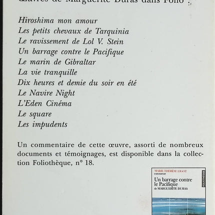 A Dam Against the Pacific - Marguerite Duras - 2001 - book