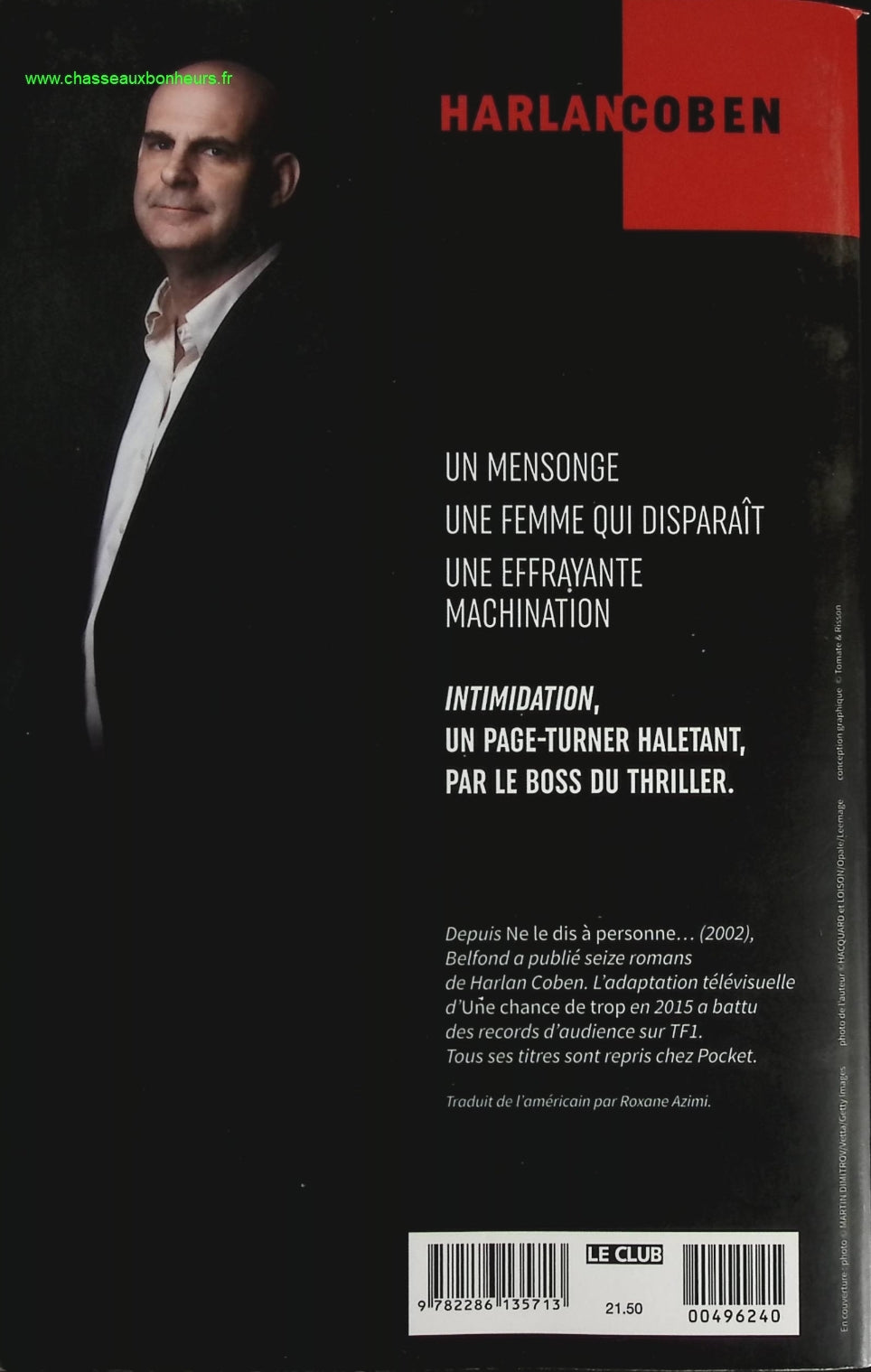Intimidation - Harlan Coben - livre