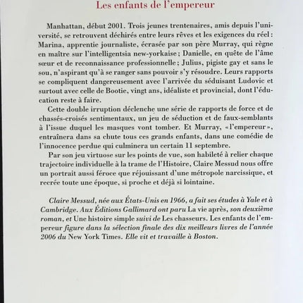 Les enfants de l'empereur - Claire Messud - livre