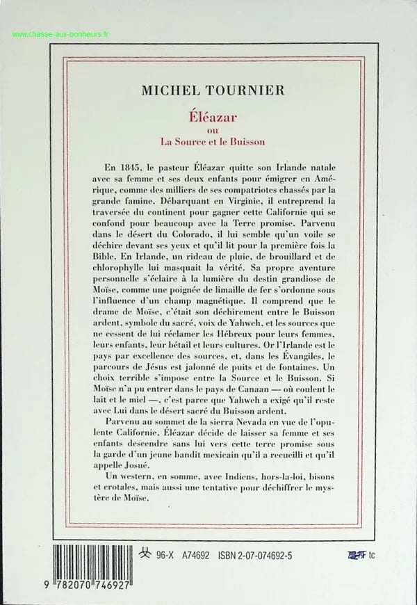 Éléazar ou La Source et le Buisson - Michel Tournier - livre