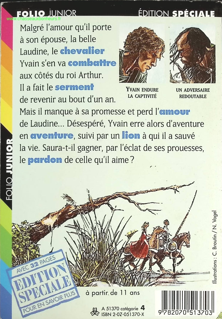 Yvain, le Chevalier au lion - Chrétien de Troyes - livre