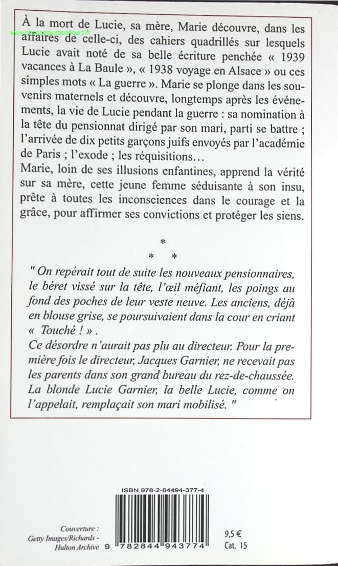 Le Pensionnat - Josette Alia - livre