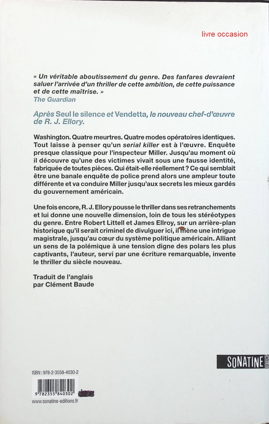 Les Anonymes - R.J. Ellory - livre