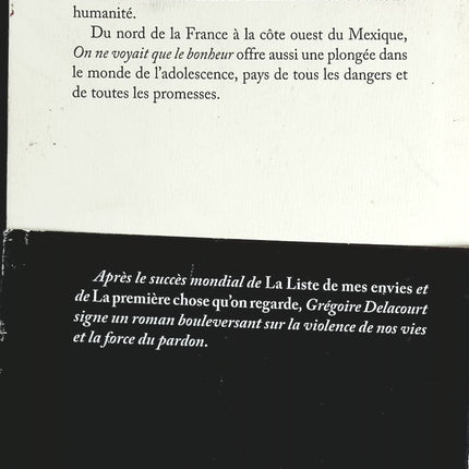 On ne voyait que le bonheur - Grégoire Delacourt - livre