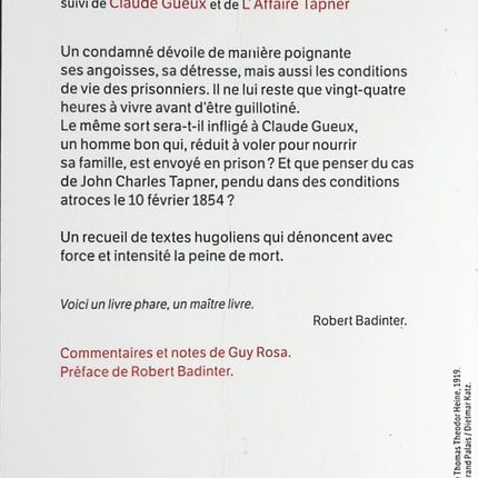 The Last Day of a Condemned Man - Followed by Claude Gueux and the Tapner Affair - Victor Hugo - book
