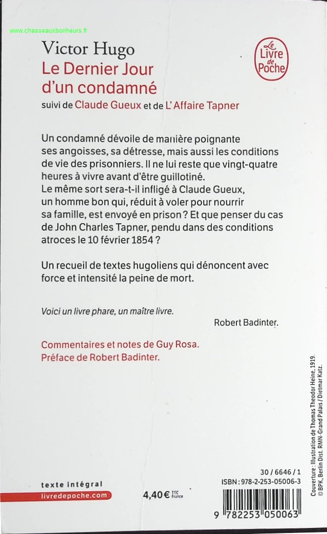 The Last Day of a Condemned Man - Followed by Claude Gueux and the Tapner Affair - Victor Hugo - book