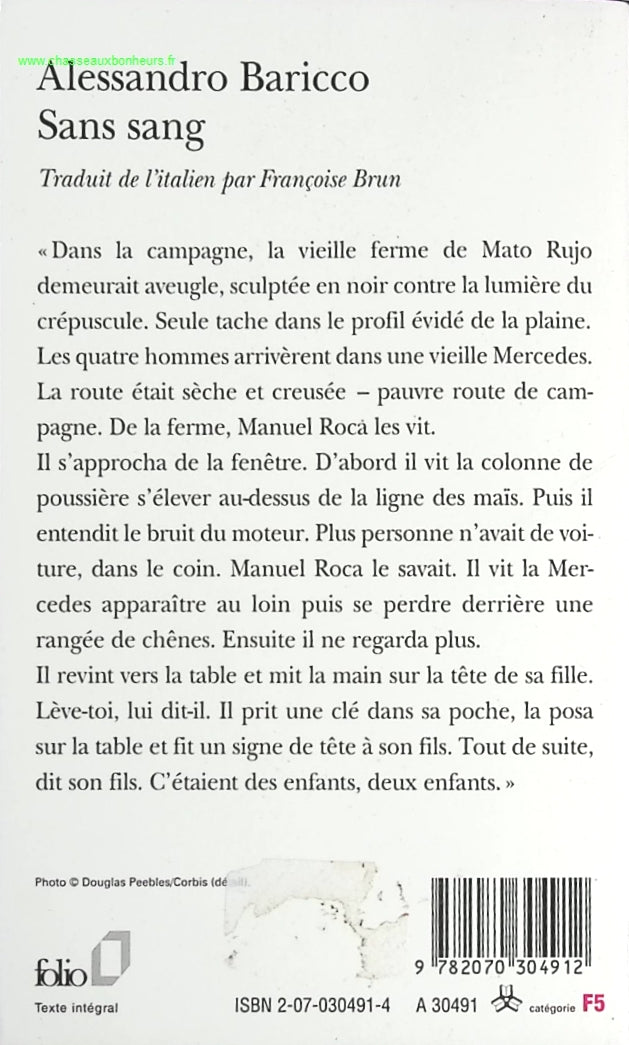 Without blood - Alessandro Baricco - book